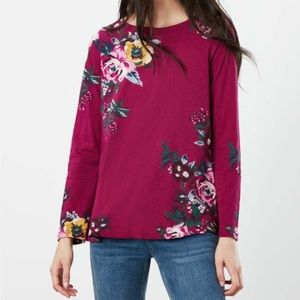 Joules | Berry Floral Harbour Light Swing Long-Sleeve Top